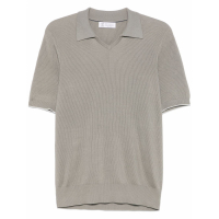 Brunello Cucinelli Men's 'Ribbed' Polo Shirt