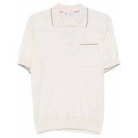 Brunello Cucinelli Men's 'Contrast-Trim' Polo Shirt