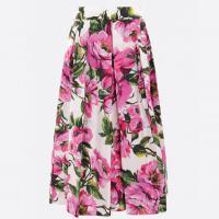 Dolce&Gabbana Jupe Midi 'Peony Printed Poplin Circle' pour Femmes