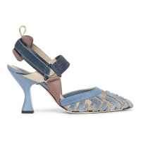 Fendi Women's 'Colibrì FF Embroidery' Slingback Pumps