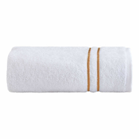 Biancoperla Double Shower Towel, White/Bronze