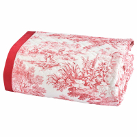 Biancoperla Toile De Jouy Couette Double. 100 G/M2, Corail