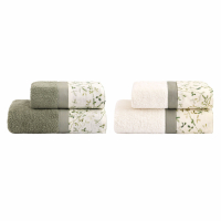 Biancoperla Ivy Set D'Éponges 4 Pièces Visage + Invité, Bosco