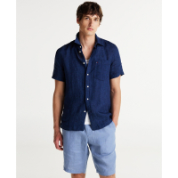 Tommy Hilfiger Men's 'Short-Sleeve Pigment-Dyed Linen Button-Front Shirt'