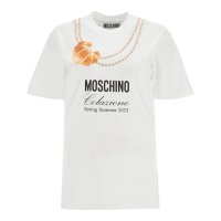 Moschino T-shirt 'Croissant And Pearls Print' pour Femmes