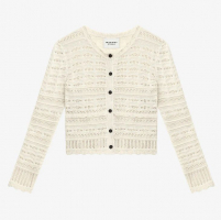 Isabel Marant Cardigan 'Ajaline Short Openwork Knit' pour Femmes