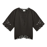 Isabel Marant 'Shana Openwork Embroidery' Kurzarm Top für Damen