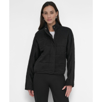 DKNY Veste 'Quilted Zip-Front Stand-Collar' pour Femmes