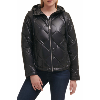 Karl Lagerfeld Paris 'Water-Resistant Hooded Quilted Jacket' pour Femmes