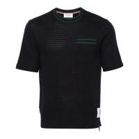 Thom Browne Men's 'Pointelle-Knit' T-Shirt