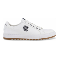 Karl Lagerfeld Paris 'Side Heart Logo Patch Tumbled Leather Sneaker' pour Hommes