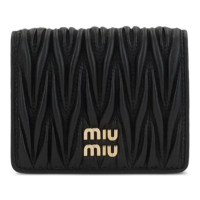 Miu Miu Women's 'Logo-Lettering Matelassé' Wallet