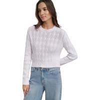 DKNY Jeans Pull 'Long-Sleeve Cotton Cable-Knit Crewneck' pour Femmes
