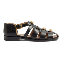 Valentino Garavani Sandales plates 'Buckle-Strap' pour Femmes