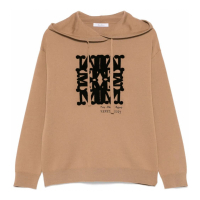 Max Mara Sweatshirt à capuche  'Flocked-Logo' pour Femmes