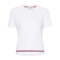 Thom Browne Top 'Rwb-Stripe Piqué-Knit' pour Femmes