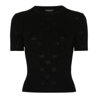 Balenciaga Women's 'Bb Pointelle-Knit' T-Shirt