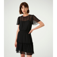 Karl Lagerfeld Paris Women's 'Crinkle Chiffon Tiered Dress'