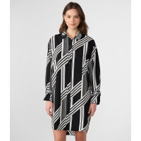 Karl Lagerfeld Paris Women's 'Printed Silky Crepe Shirt Dress'