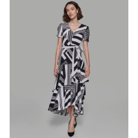 Karl Lagerfeld Paris Women's 'Short Sleeve Maxi Wrap Dress'