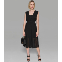 Karl Lagerfeld Paris Women's 'Sleeveless Embellished Pleated Dress'