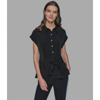 Karl Lagerfeld Paris 'Short Sleeve Blouse Wth Tie' pour Femmes