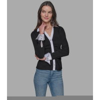 Karl Lagerfeld Paris 'Contrast Trim Knit Button Down' pour Femmes