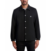 Karl Lagerfeld Paris 'Slim Fit Textured Snap-Front Logo Jacket' pour Hommes