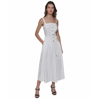 Karl Lagerfeld Paris Women's 'Button-Front Rope-Belt Maxi Dress'