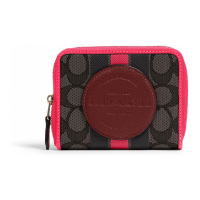 Coach 'Dempsey Small Zip Around In Signature With Stripe And Coach Patc' Portemonnaie für Damen