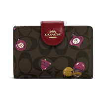 Coach 'Medium Corner Zip In Signature With Ornament Print' Portemonnaie für Damen