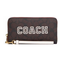 Coach 'Long Zip Around In Signature With Varsity Motif' Portemonnaie für Damen