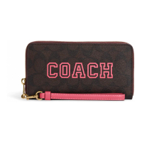 Coach 'Long Zip Around In Signature With Varsity Motif' Portemonnaie für Damen