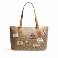 Coach Women's 'Gallery In Signature With Patches' Tote Bag