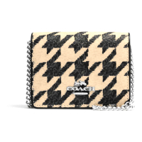 Coach Women's 'Mini With Houndstooth Print' Chain Wallet