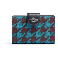 Coach Women's 'Medium Corner Zip With Houndstooth Print' Wallet