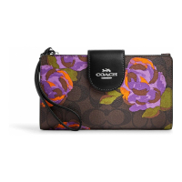 Coach 'In Signature With Rose Print' Portemonnaie für Damen