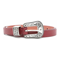Golden Goose Deluxe Brand Women's 'Floral-Engraved Buckle' Belt