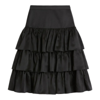 Valentino 'Ruffled Taffeta' Midi Rock für Damen