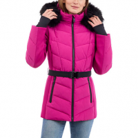 MICHAEL Michael Kors 'Belted Puffer Coat with Faux Fur Hood' für Damen