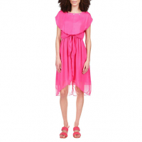 MICHAEL Michael Kors 'Capsule Tie Front Ruffled High Low Satin Dress' für Damen