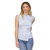 MICHAEL Michael Kors 'Cap Sleeve Geometric Print Side Ruch Knit Top' für Damen