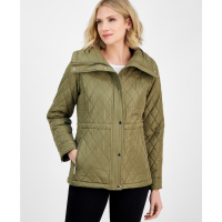 Michael Kors 'Quilted Hooded Zip-Front' Mantel für Damen