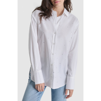 DKNY Jeans Chemise 'Rhinestone Cotton Button-Up' pour Femmes