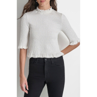 DKNY Jeans Top à manches 3/4 'Smocked Sequin' pour Femmes