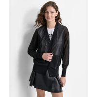 DKNY Cardigan 'Sheer Button-Front' pour Femmes