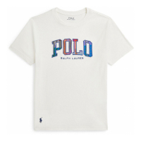 Polo Ralph Lauren 'Madras-Logo Jersey T-Shirt' pour Grands garçons