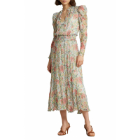 Ralph Lauren 'Abrele Floral Long Sleeve Midi Dress' pour Femmes
