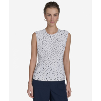 Tommy Hilfiger Women's 'Dot-Print Sleeveless Crewneck Blouse'