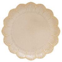 Easy Life Set Of 6 Dinner Plate Beige Fleuri